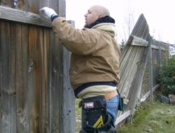 Replacing an old worn out cheap fence
