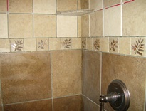 Tiled shower fixture