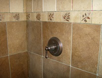 Tiled shower fixture