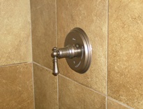 Tiled shower fixture